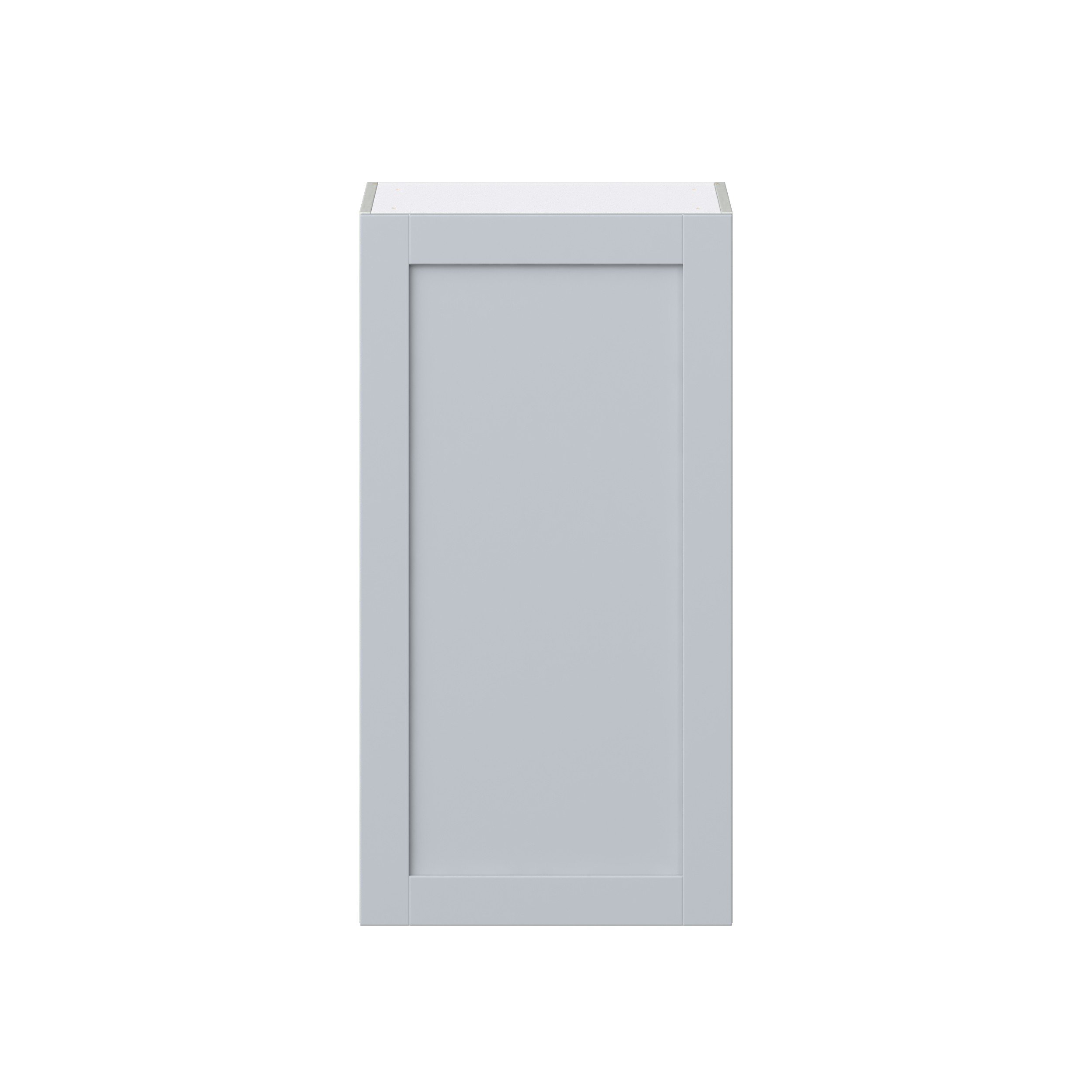 Sea Holly Light Gray Shaker Assembled Wall Cabinet with Full High Door (21 in. W x 40 in. H x 14 in. D)