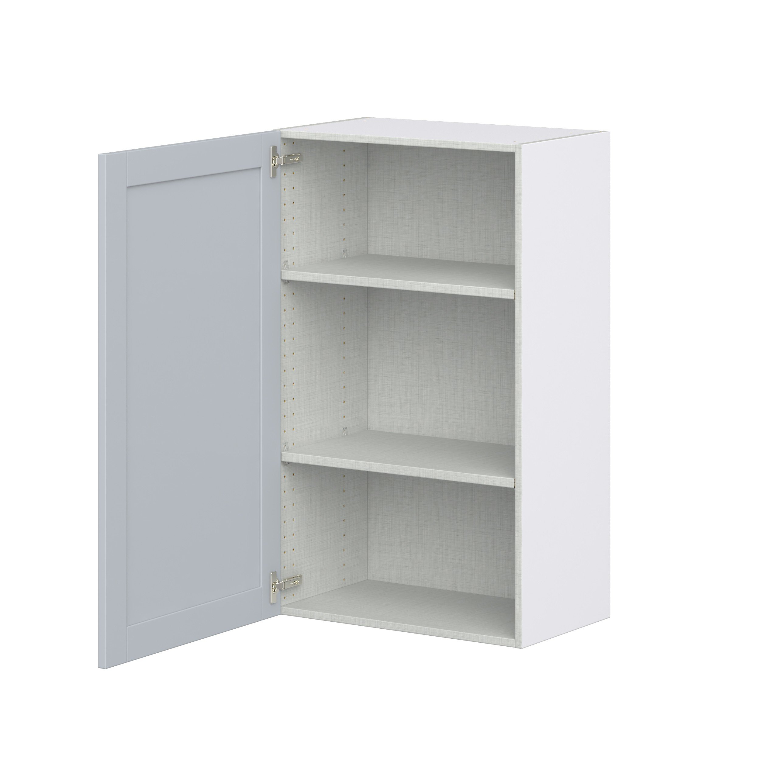 Sea Holly Light Gray Shaker Assembled Wall Cabinet with Full High Door (24 in. W x 40 in. H x 14 in. D)