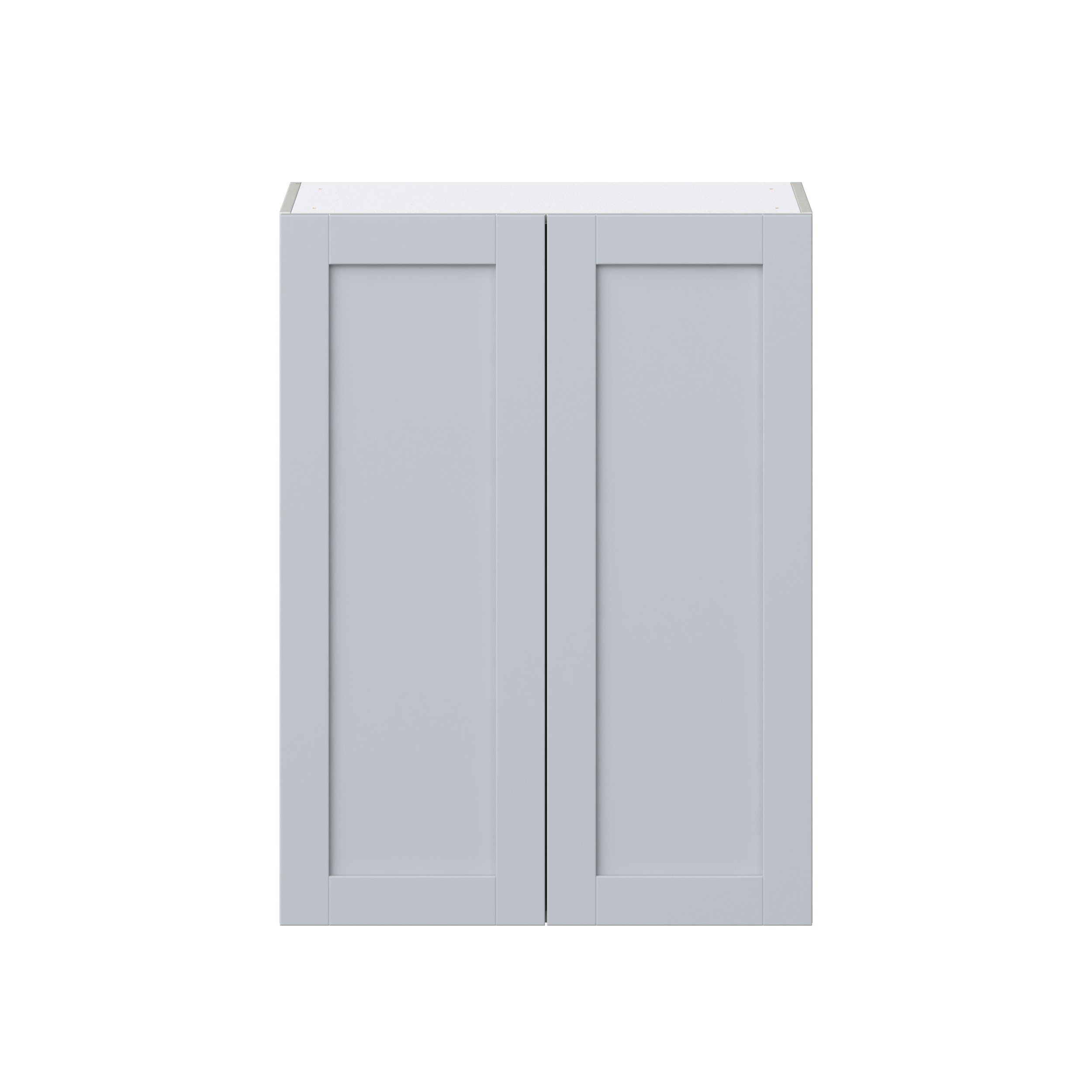 Sea Holly Light Gray Shaker Assembled Wall Cabinet with 2 Full High Doors (30 in. W x 40 in. H x 14 in. D)