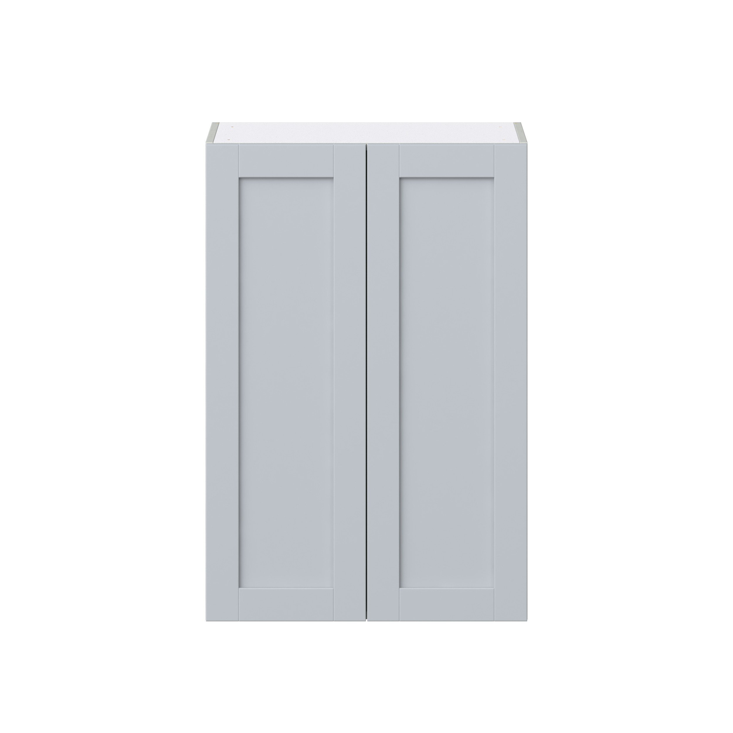 Sea Holly Light Gray Shaker Assembled Wall Cabinet (27 in. W X 40 in. H X 14 in. D)