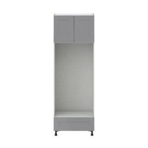 Willow Painted Slate Gray  Shaker Assembled Pantry Micro/Oven Cabinet with Drawer (30 in. W X 89.5 in. H X 24 in. D)