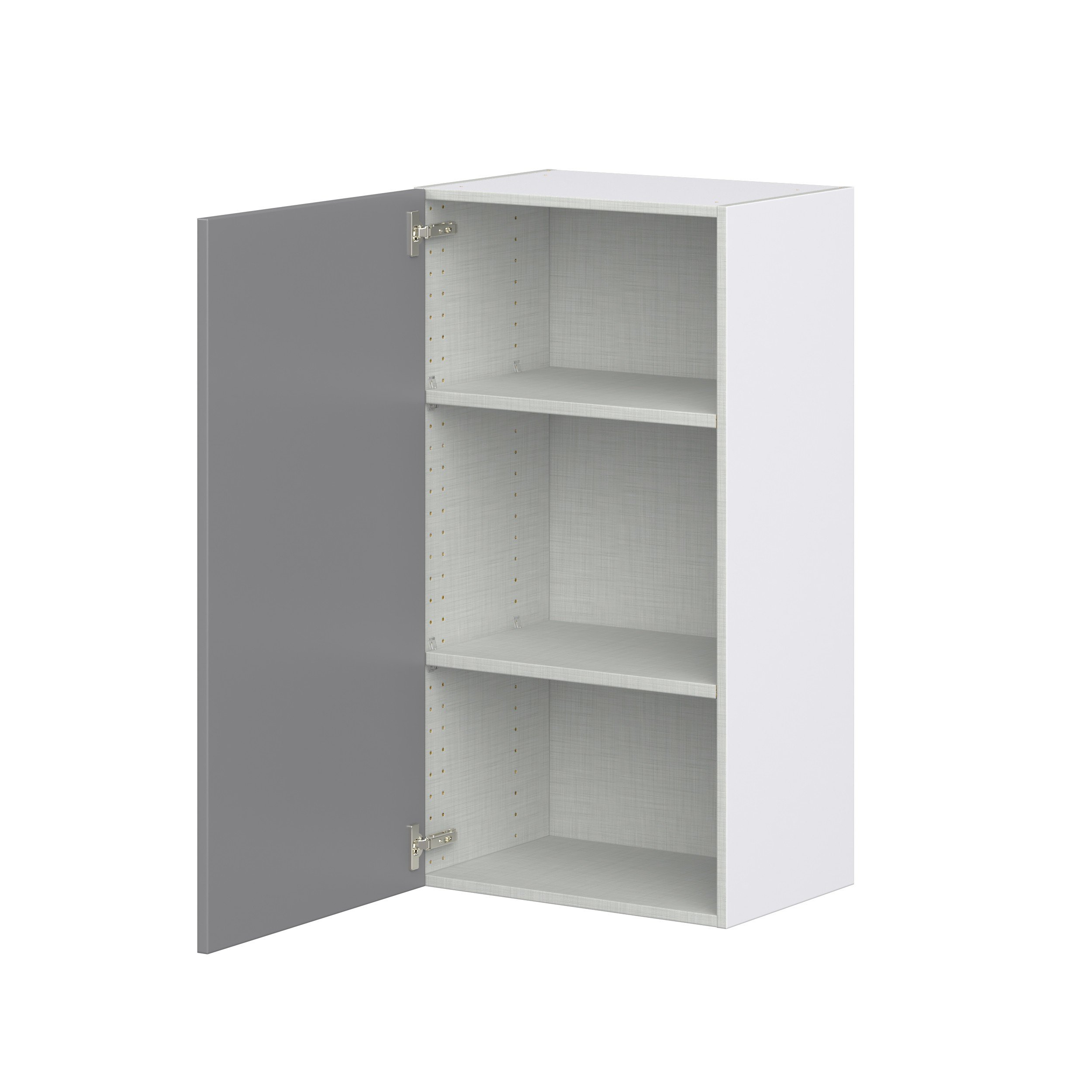 Willow Painted Slate Gray Shaker Assembled Wall Cabinet with Full High Door (21 in. W x 40 in. H x 14 in. D)