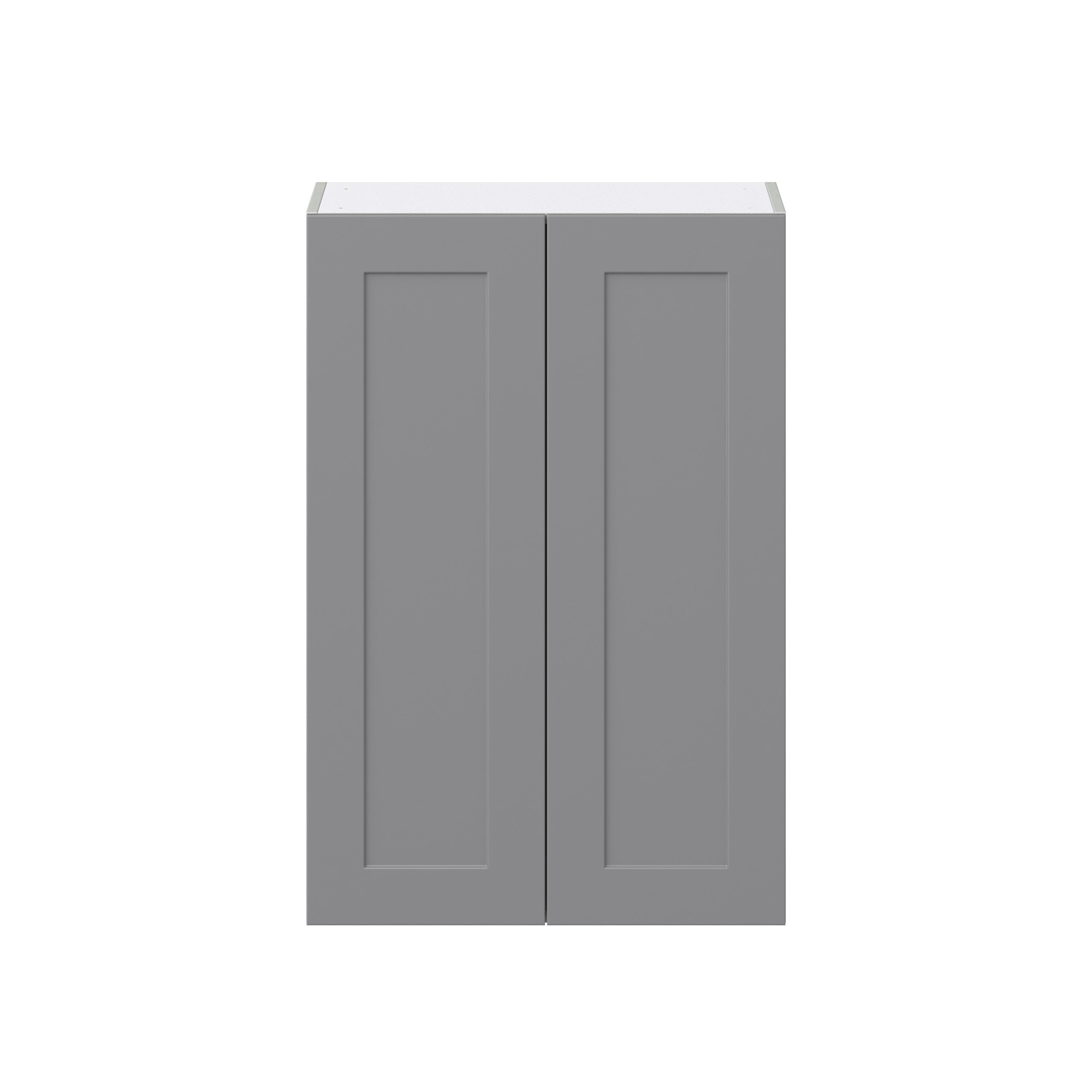 Willow Painted Slate Gray Shaker Assembled Wall Cabinet (27 in. W X 40 in. H X 14 in. D)