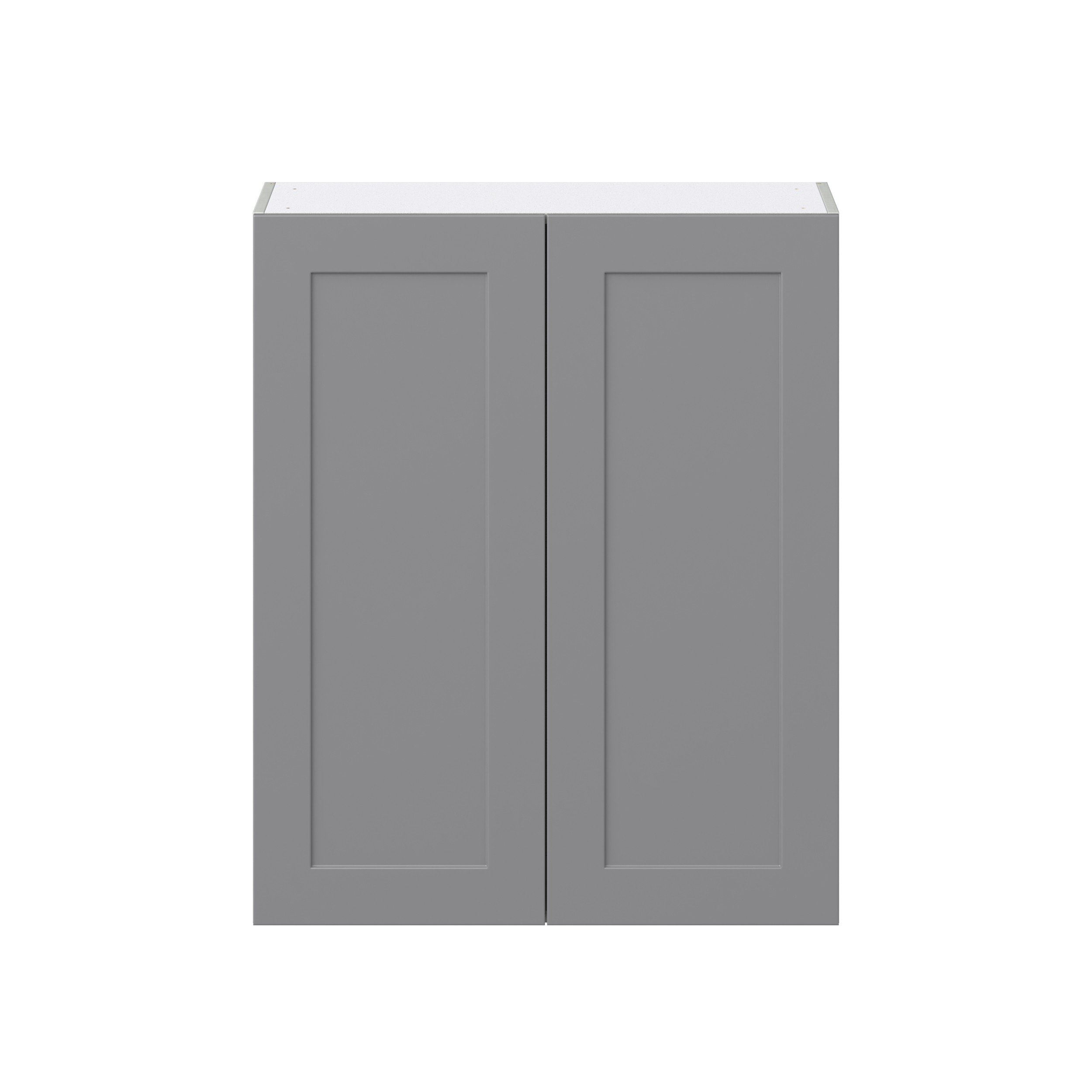 Willow Painted Slate Gray Shaker Assembled Wall Cabinet (33 in. W X 40 in. H X 14 in. D)