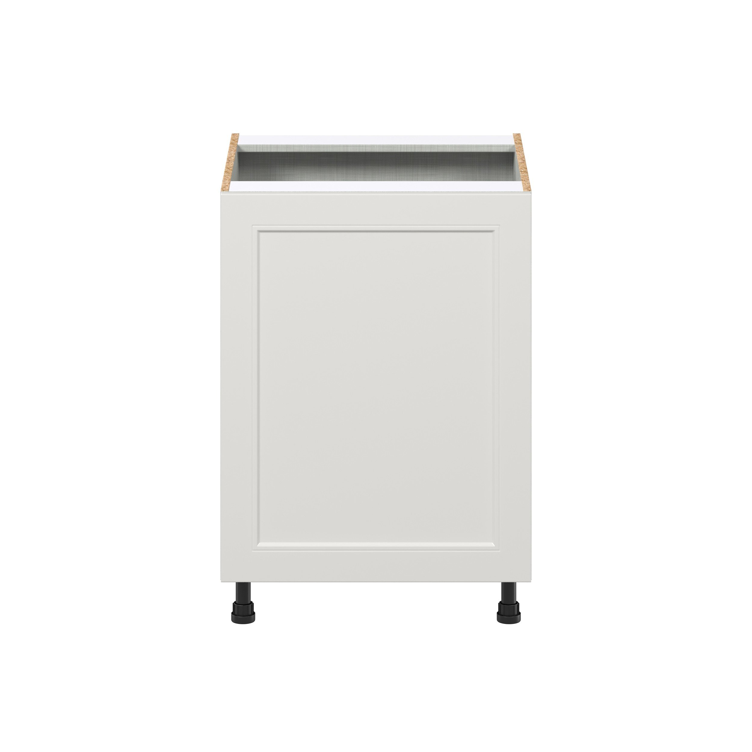 Wisteria Painted Light Gray Recessed Assembled Full High Door with Pull Out  3 Waste Bins Kitchen Cabinet (24 in. W x 34.5 in. H x 24 in. D)