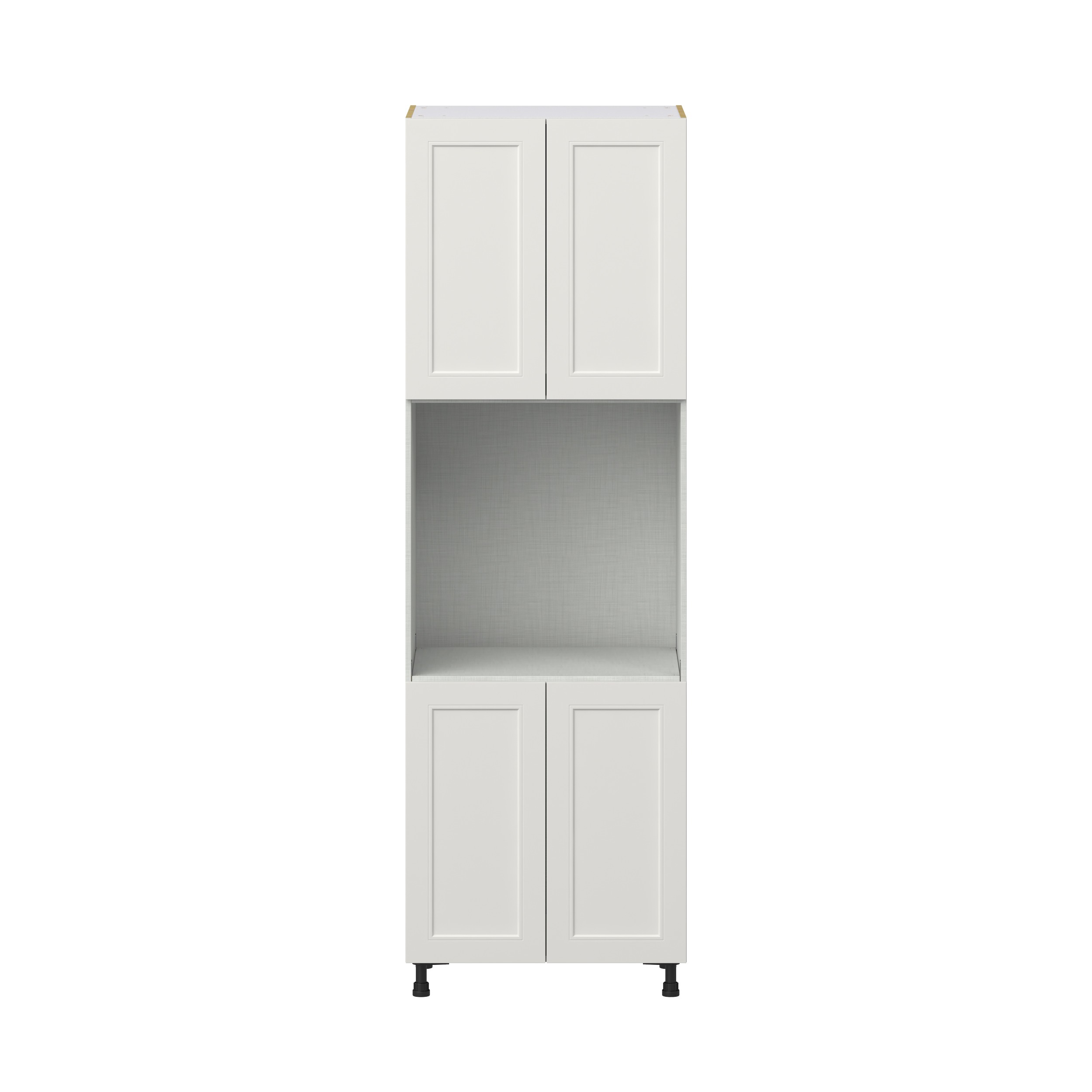 Wisteria Painted Light Gray Recessed Assembled Single Oven Cabinet (30 in. W x 94.5 in. H x 24 in. D)