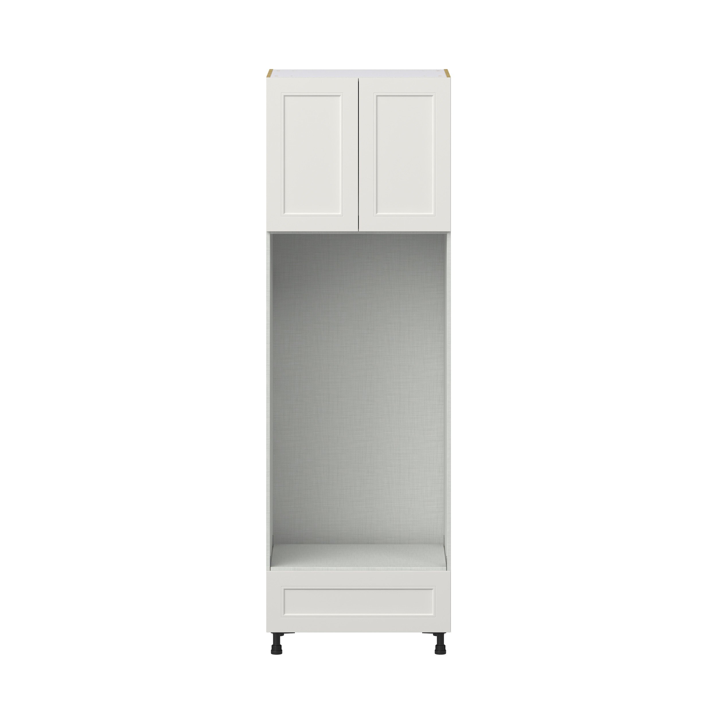 Wisteria Painted Light Gray Recessed Assembled Pantry Micro/Oven Cabinet with Drawer (30 in. W X 94.5 in. H X 24 in. D)