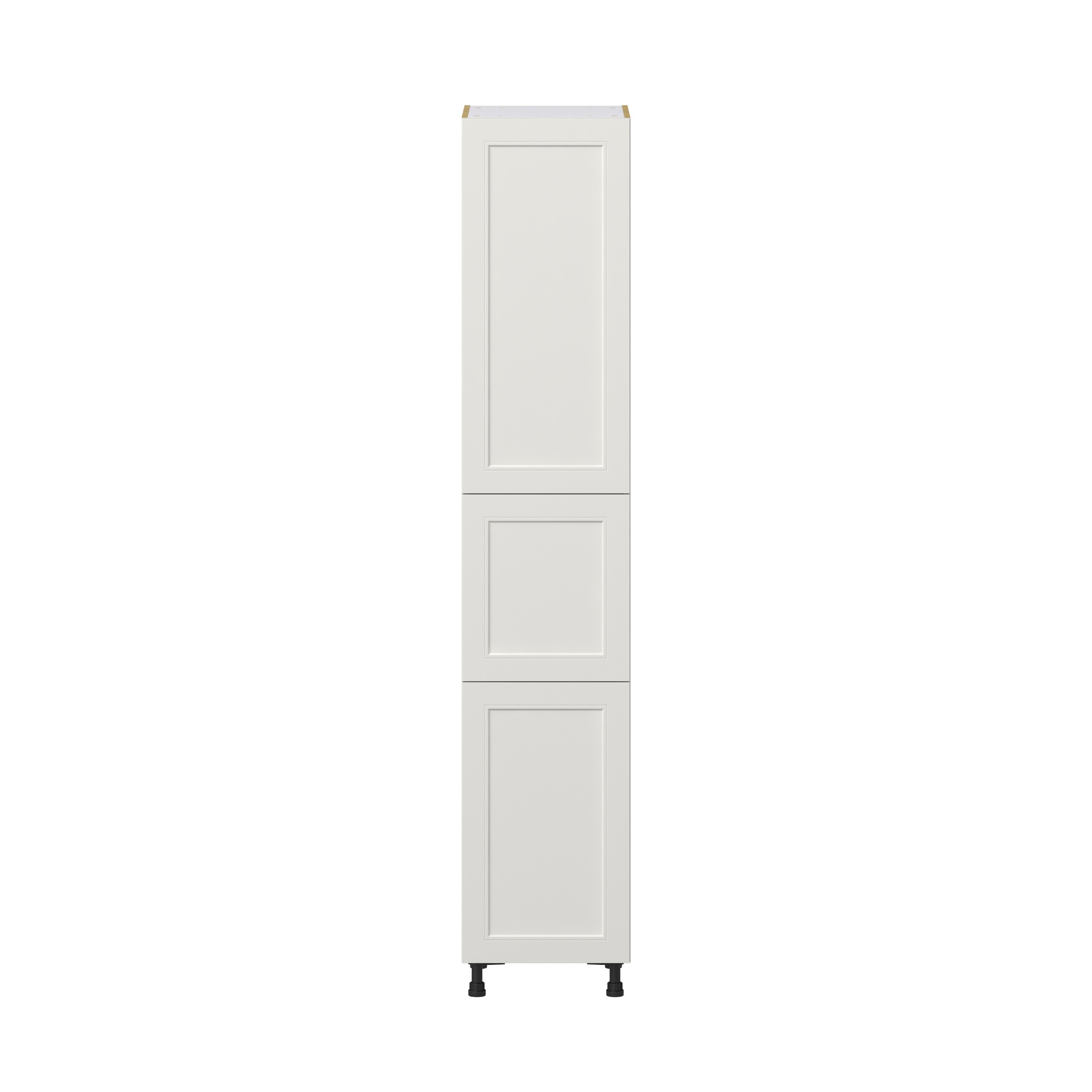 Wisteria Painted Light Gray Recessed Assembled Pantry Cabinet with 2 Doors and 3 Inner Drawers (18 in. W X 94.5 in. H X 24 in. D)