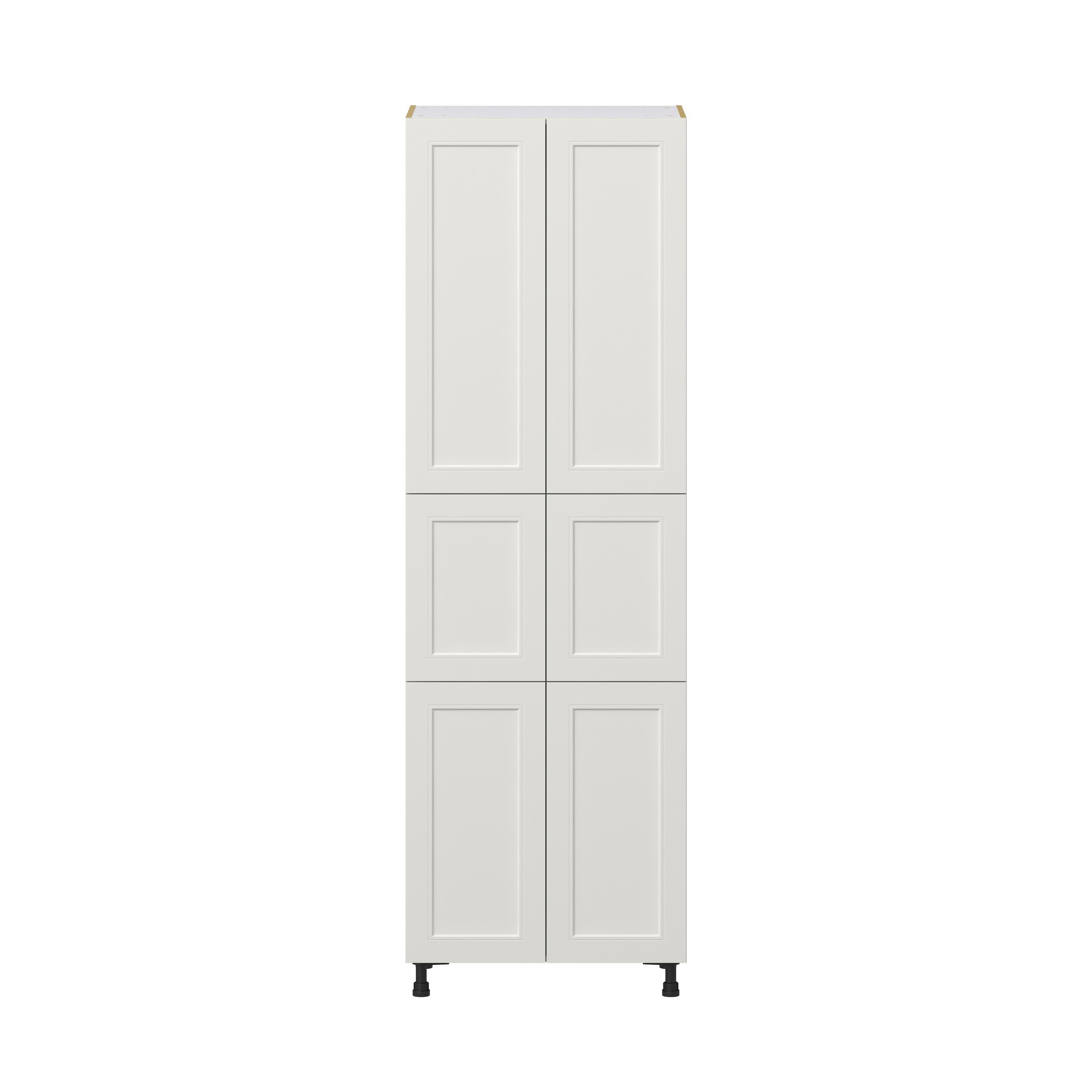 Wisteria Painted Light Gray Recessed Assembled Pantry Cabinet with 6 Doors and 3 Inner Drawers (30 in. W X 94.5 in. H X 24 in. D)