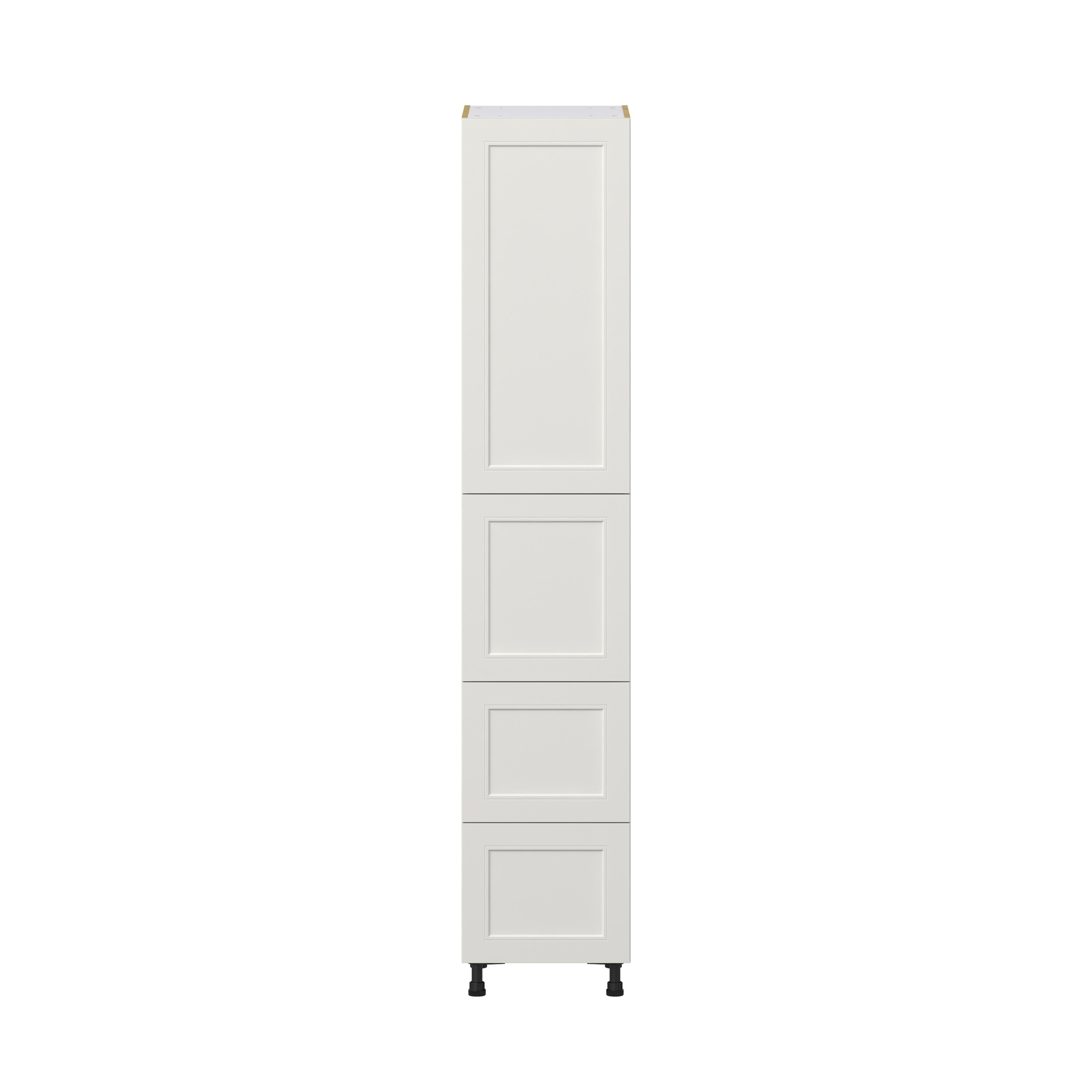 Wisteria Painted Light Gray Recessed Assembled Pantry Cabinet 1 Doors with 2 Drawers and 2 Inner Drawers (18 in. W X 94.5 in. H X 24 in. D)