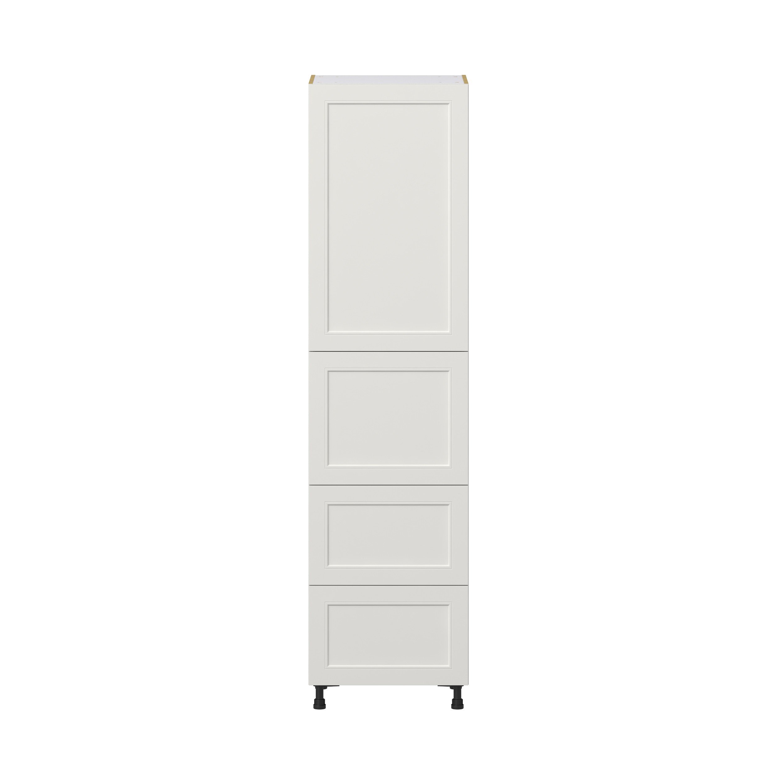 Wisteria Painted Light Gray Recessed Assembled Pantry Cabinet 1 Doors with 2 Drawers and 2 Inner Drawers (24 in. W X 94.5 in. H X 24 in. D)