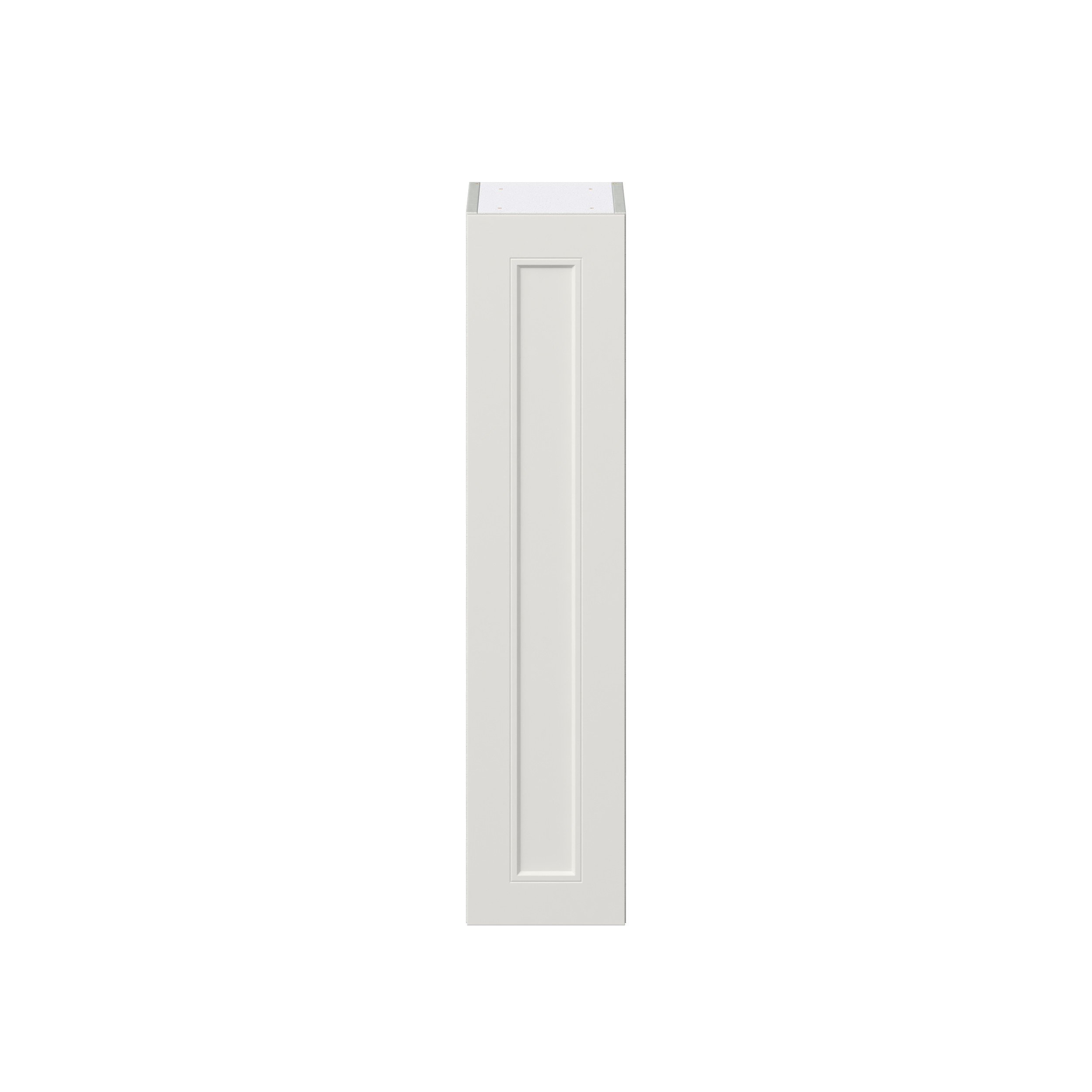 Wisteria Painted Light Gray Recessed Assembled Wall Cabinet with Full High Door (9 in. W x 40 in. H x 14 in. D)