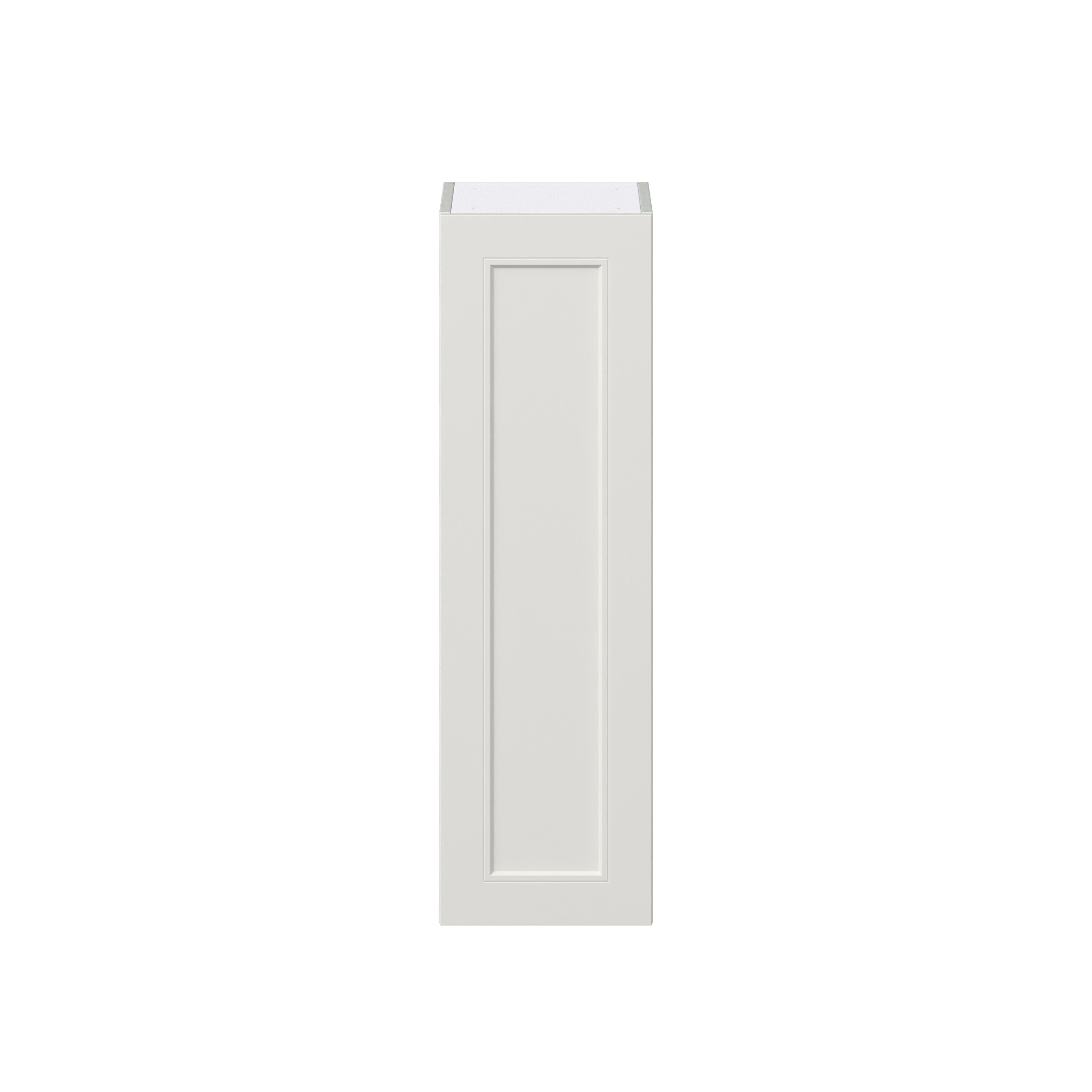 Wisteria Painted Light Gray Recessed Assembled Wall Cabinet with Full High Door (12 in. W x 40 in. H x 14 in. D)