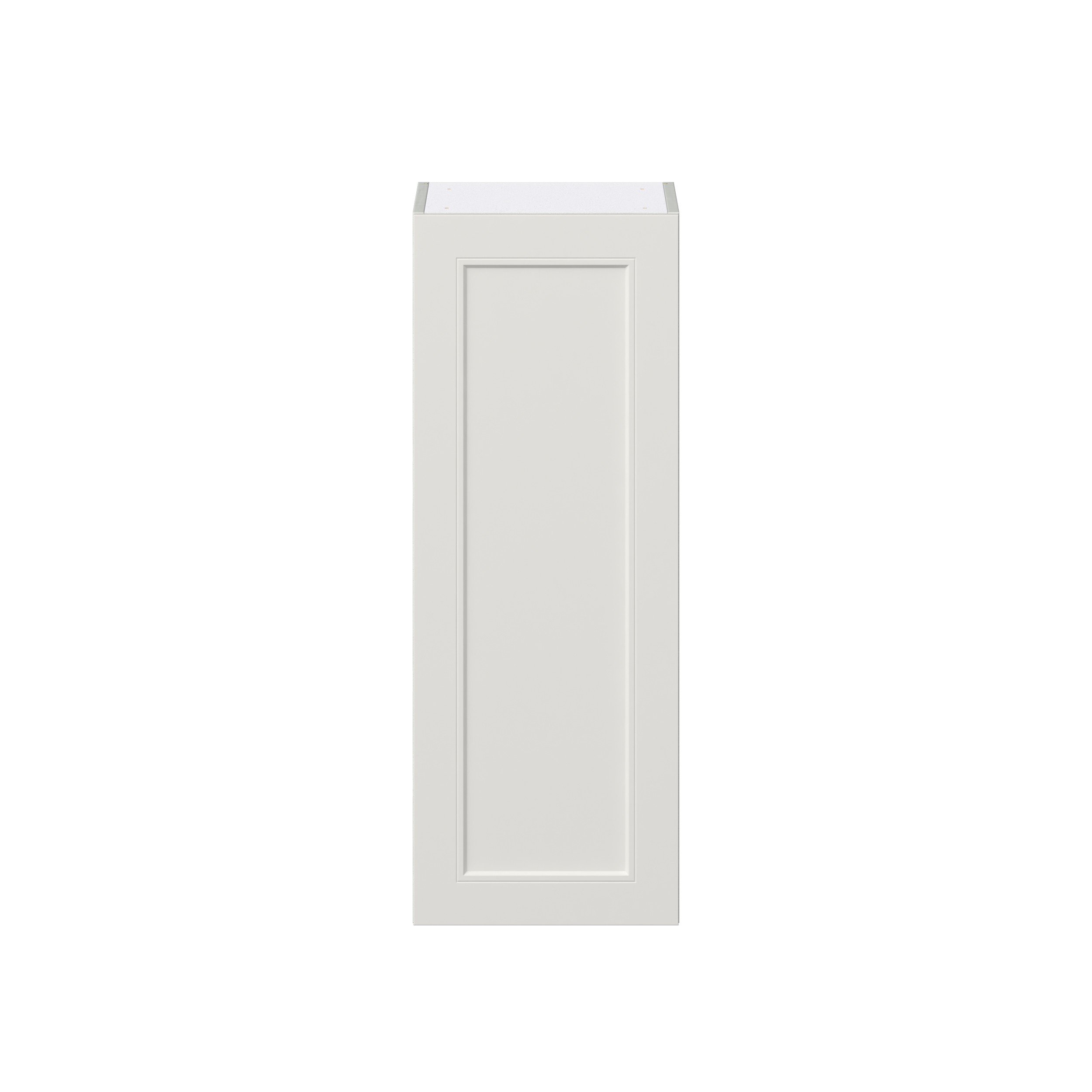 Wisteria Painted Light Gray Recessed Assembled Wall Cabinet with Full High Door (15 in. W x 40 in. H x 14 in. D)