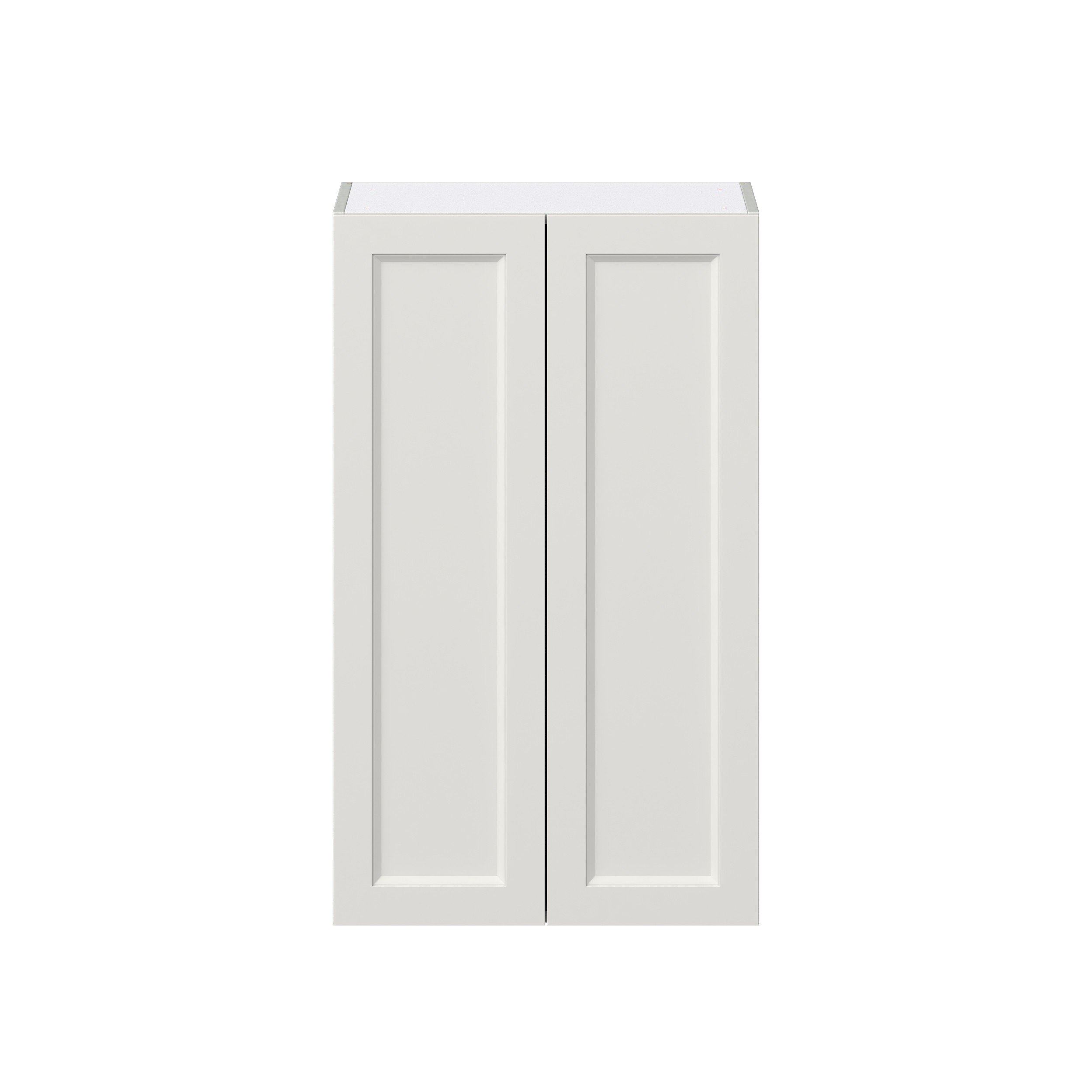 Wisteria Painted Light Gray Recessed Assembled Wall Cabinet with 2 Full High Doors (24 in. W x 40 in. H x 14 in. D)