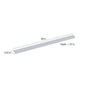 3 in. W X 96 in. H X 2.75 in. D Sea Holly Light Gray Crown Molding without Cleat