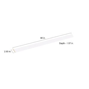 3 in. W X 96 in. H X 2.75 in. D Jasmine Painted Warm White Crown Molding without Cleat