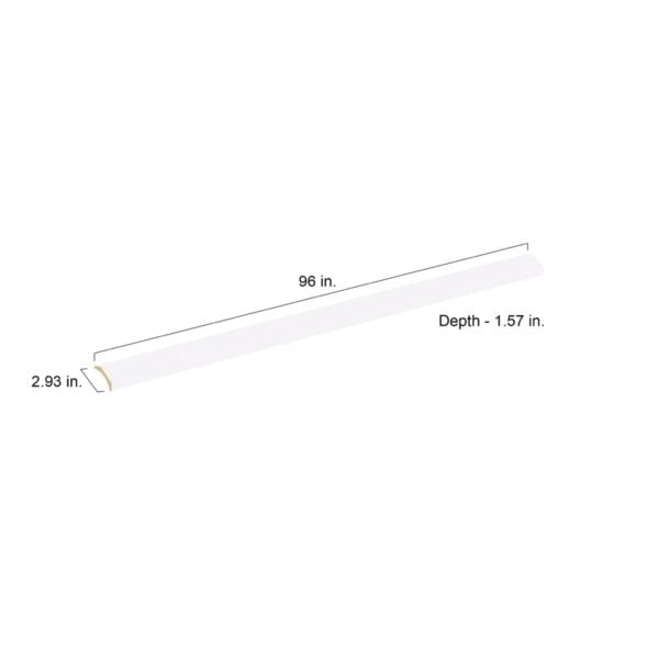 3 in. W X 96 in. H X 2.75 in. D Jasmine Painted Warm White Crown Molding without Cleat