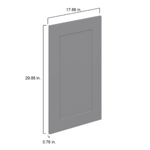 Willow Painted Slate Gray  Shaker 18 x 30 x 0.75 in. Door