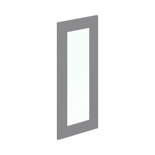 Willow Painted Slate Gray 15x35x0.75 in. Glass Door