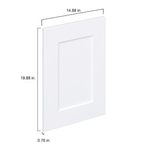 Jasmine Painted Warm White  Shaker 15 x 20 x 0.75 in. Door