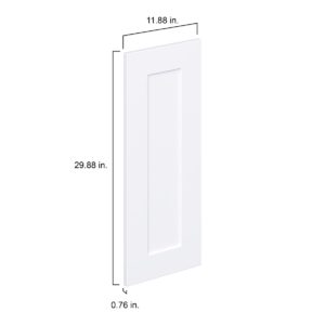 Jasmine Painted Warm White  Shaker 12 x 30 x 0.75 in. Door