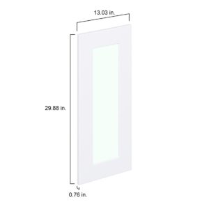 Jasmine Painted Warm White 13x30x0.75 in. Glass Door