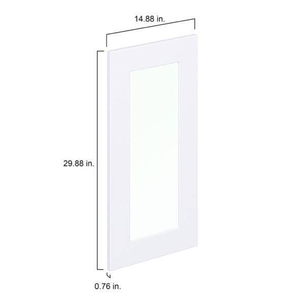 Jasmine Painted Warm White 15x30x0.75 in. Glass Door