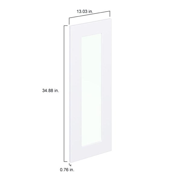 Jasmine Painted Warm White 13x35x0.75 in. Glass Door