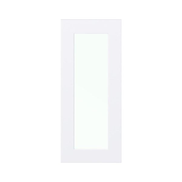 Jasmine Painted Warm White 15x35x0.75 in. Glass Door