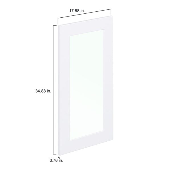 Jasmine Painted Warm White 18x35x0.75 in. Glass Door