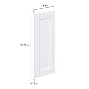 Dahlia Bright White  Shaker 12 x 30 x 0.75 in. Door