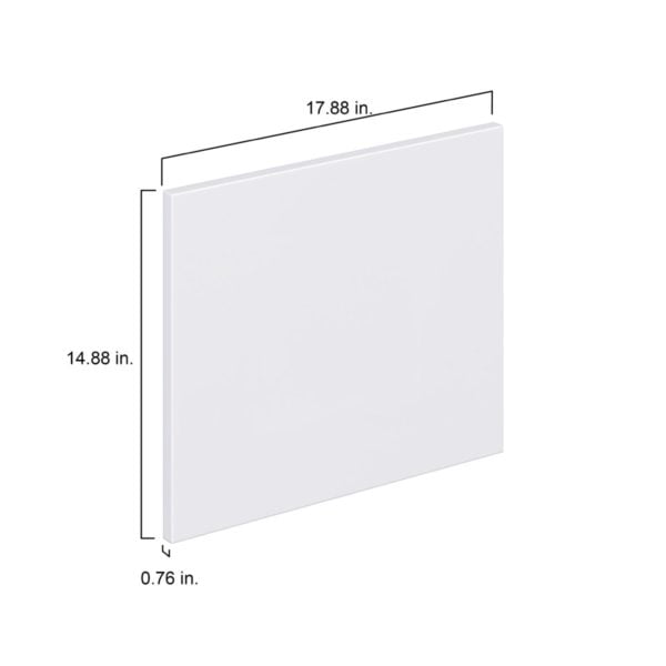 Lily Bright White  Slab 18 x 15 x 0.75 in. Door