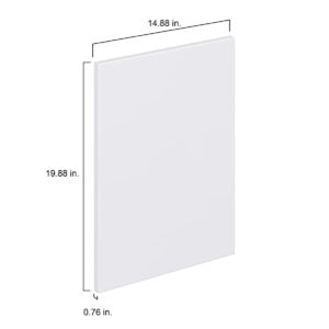 Lily Bright White  Slab 15 x 20 x 0.75 in. Door