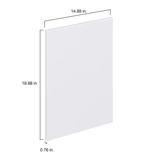 Lily Bright White  Slab 15 x 20 x 0.75 in. Door