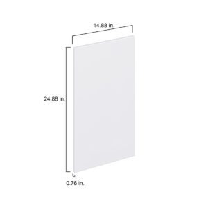 Lily Bright White  Slab 15 x 25 x 0.75 in. Door