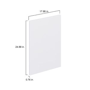 Lily Bright White  Slab 18 x 25 x 0.75 in. Door