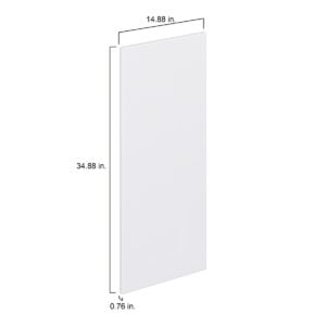 Lily Bright White  Slab 15 x 35 x 0.75 in. Door