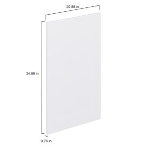 Lily Bright White  Slab 21 x 35 x 0.75 in. Door