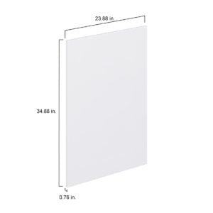 Lily Bright White  Slab 24 x 35 x 0.75 in. Door