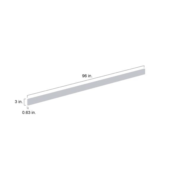 3 in. W x 96 in. H x 0.75 in. D  Sea Holly Light Gray Cabinet Filler Strip