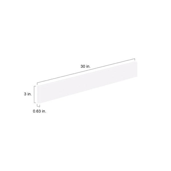 3 in. W x 30 in. H x 0.63 in. D  Jasmine Painted Warm White Cabinet Filler Strip