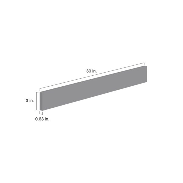 3 in. W x 30 in. H x 0.63 in. D  Willow Painted Slate Gray Cabinet Filler Strip