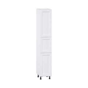 Dahlia Bright White  Shaker Assembled Pantry Cabinet with 2 Doors and 3 Inner Drawers (15 in. W X 89.5 in. H X 24 in. D)