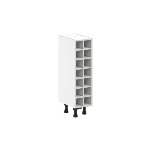 Jasmine Painted Warm White Base Wine Rack 9 in. W X 34.5 in. H X 14 in. D