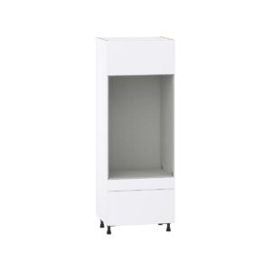 Lily Bright White  Slab Assembled Pantry Micro/Oven Cabinet with 2 Drawers and Lift Up Door (30 in. W X 84.5 in. H X 24 in. D)