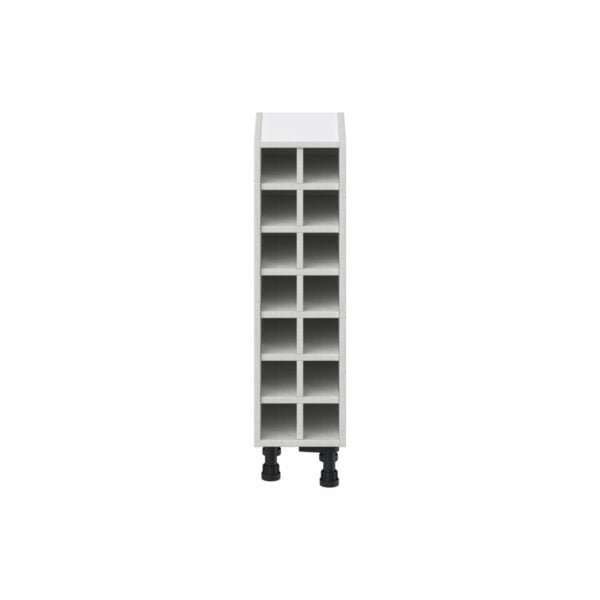 Sea Holly Light Gray Base Wine Rack 9 in. W X 34.5 in. H X 14 in. D