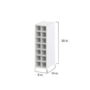 Sea Holly Light Gray Wall Wine Rack 9 in. W X 30 in. H X 14 in. D