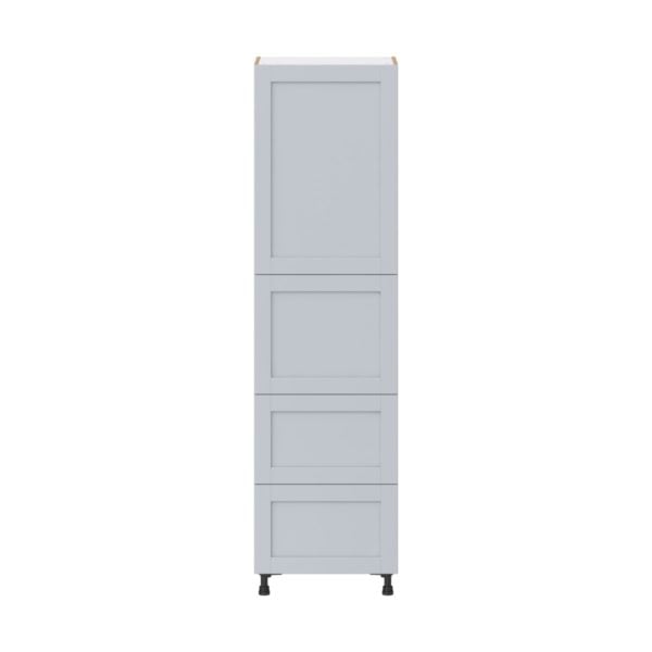 Sea Holly Light Gray  Shaker Assembled Pantry Cabinet 1 Doors with 2 Drawers and 2 Inner Drawers (24 in. W X 89.5 in. H X 24 in. D)