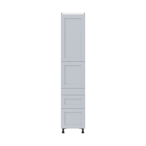 Sea Holly Light Gray  Shaker Assembled Pantry  Cabinet with 3 Drawers and 2 Inner Drawers (18 in. W X 89.5 in. H X 24 in. D)